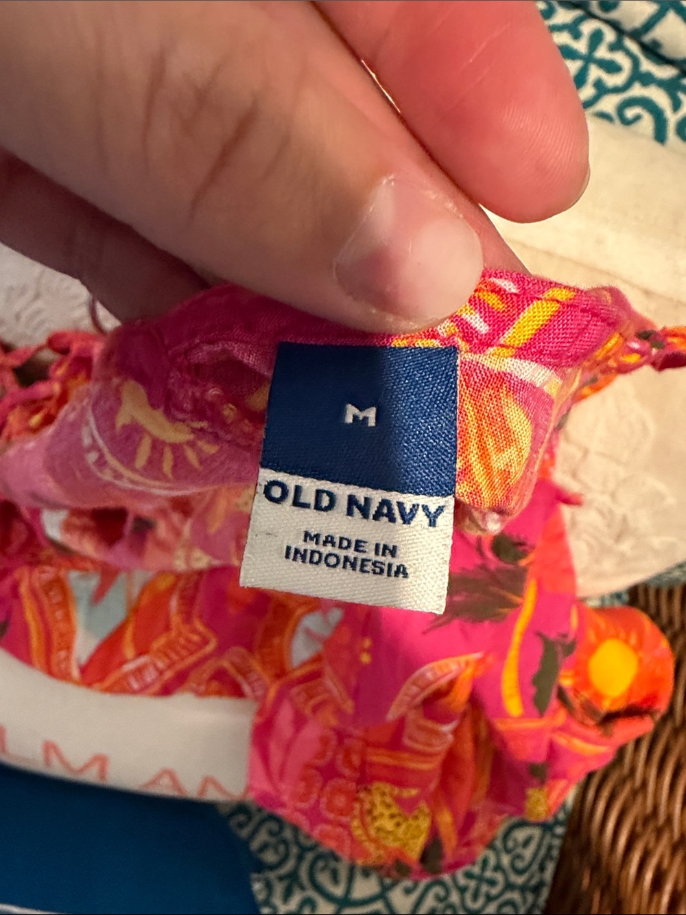 Old Navy Pink and Orange Tropical Jumpsuit - Picture 4 of 5
